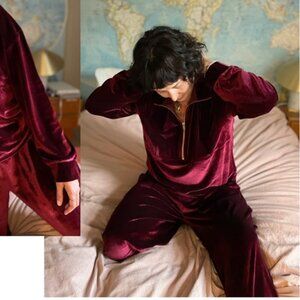 Red Sky - red velour set